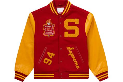 supreme replica jacket|supreme varsity jacket stockx.